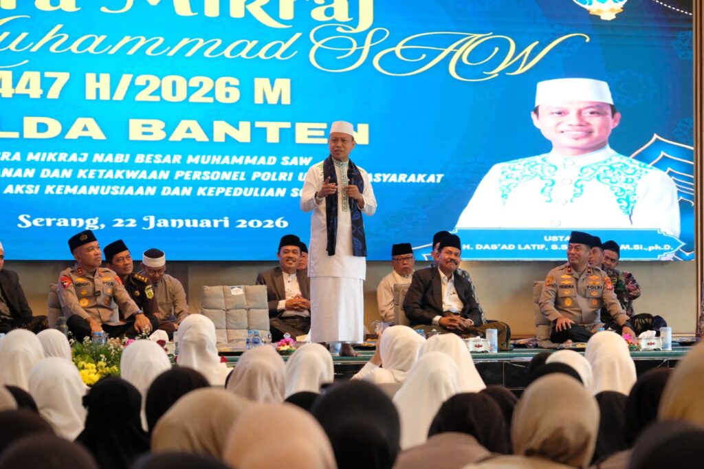 Polda Banten Gelar Peringatan Isra Mikraj Nabi Muhammad SAW Tahun 1447 H / 2026 M 8 WhatsApp Image 2026 01 22 at 18.05.02